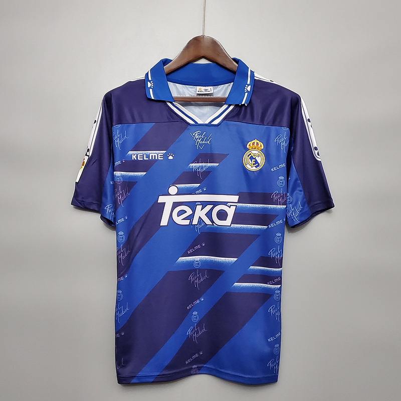AAA Quality Real Madrid 94/96 Away Blue Soccer Jersey